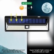 Litom 118LED Human Body Sensor Waterproof Solar Wall Lamp Garden Light, with 1000LM Super Bright, for Home Security, Garden, Patio, Path, Back Yard, 1 PACK