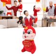 thumbnail image 4 of Muñeca De Conejito De Año Nuevo, Decoración De Juguete De Conejito De Peluche Rojo Exquisito Divertido Para Oficina ANGGREK No, 4 of 7
