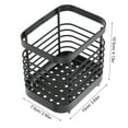 thumbnail image 2 of RENACLIPY Support de Cuillère de Cuisine en Acier Inoxydable à Conception Ajourée Noir 1 Ensemble, 2 of 6