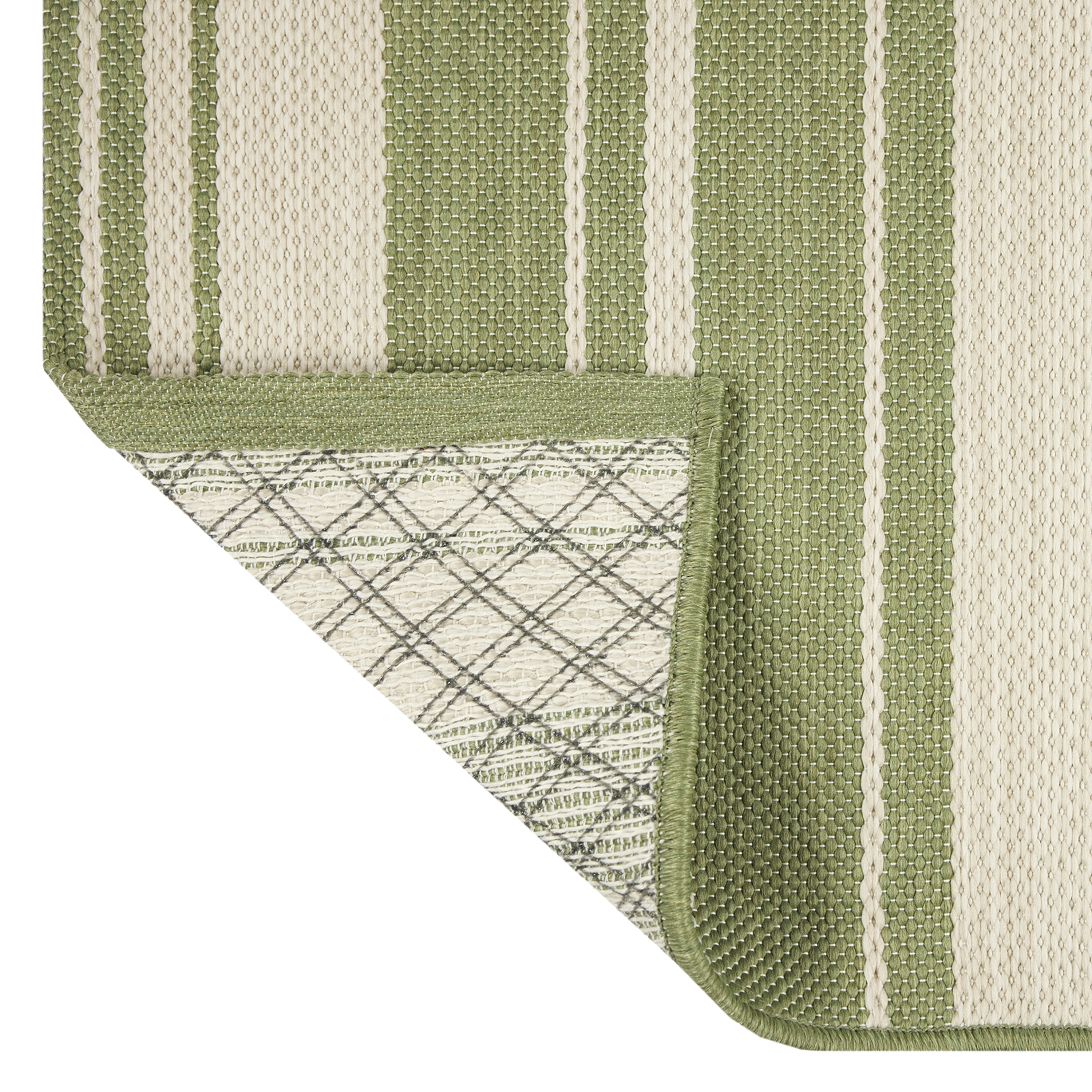Mainstays 24 in x 36 in Sage Variegated Stripe Outdoor Scatter Rug