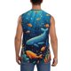 thumbnail image 4 of Balery Whimsical Underwater Fantasy Camisetas sin mangas para hombre, absorbe la humedad y protege contra el mal olor.-Medium, 4 of 7