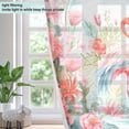 thumbnail image 4 of Flamingoes Flowers Floral Leaves Light Blackout Curtains Thermal Insulation 63 inch Grommet for Bedroom Living Room Bathroom Kitchen Windows 2 Pack, 4 of 6