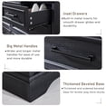 thumbnail image 4 of ACCOHOHO 7 Drawer Dresser for Bedroom, Farmhouse Rustic Wood Dresser Chest of Wide Drawers for Living Room, Black, 4 of 6