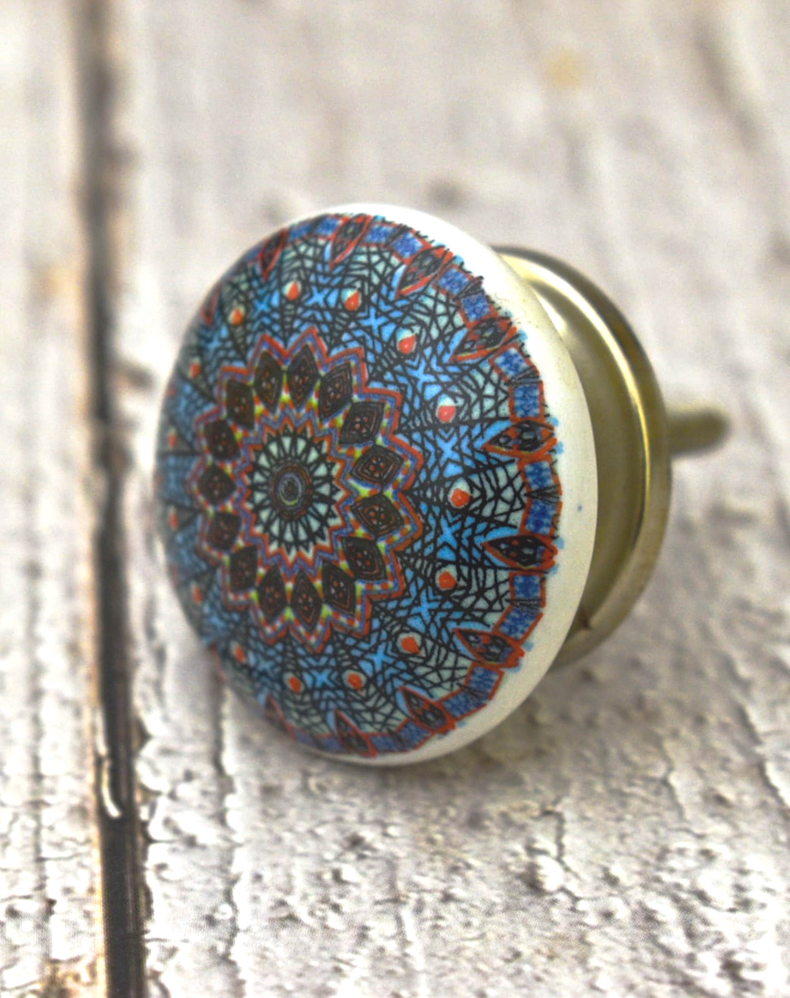 India House Ceramic Multicolor Knobs Kitchen Cabinet Drawer Knobs Hardware Knobs Handmade Knobs Cabinet Knobs Ceramic Door Knobs. Set of 20