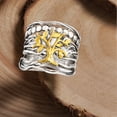 thumbnail image 5 of Ross-Simons Sterling Silver and 14kt Yellow Gold Multi-Row Tree Of Life Ring, Women's, Adult, 5 of 8
