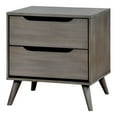 thumbnail image 4 of FOA Belkor 4pc Gray Wood Bedroom Set - King+Nightstand+Dresser+Oval Mirror, 4 of 7