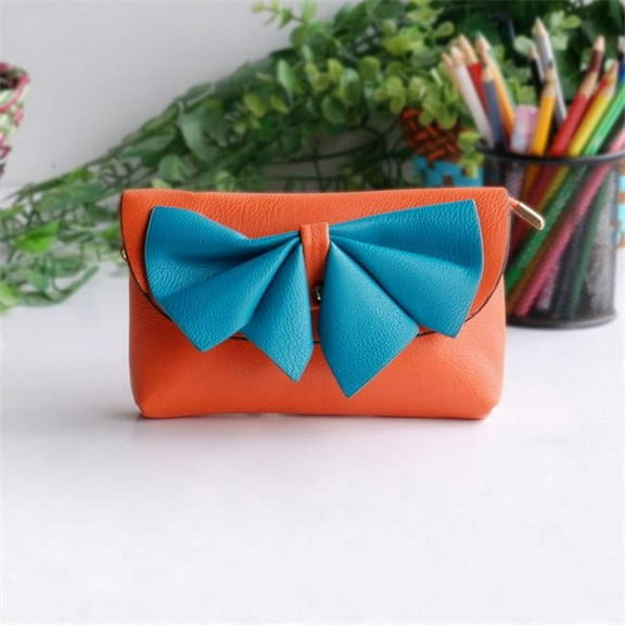 BX069-ORANGE Orange Wine - Colorful Leatherette Clutch Shoulder Bag Clutch Casual Purse