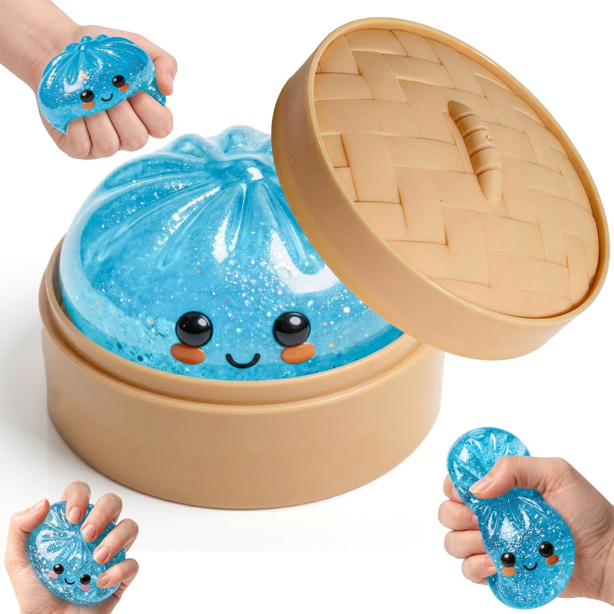 2026 new glitter dumpling mystery squishy, stress ball for classroom party favors.