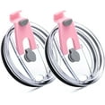 thumbnail image 1 of shiyou-2 Couvercles Anti-Débordement, Remplacement pour Gobelet 20 oz Yeti, Old Style Rtic et Plus, Rose, 1 of 4