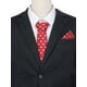 thumbnail image 5 of Conjuntos de corbatas para hombres INSPIRE CHIC, corbatas de lunares con pañuelo a juego para bodas y negocios, rojo, 5 of 5