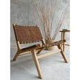 thumbnail image 2 of Padmas Plantation KEN01-DBS 28.3 x 25.2 x 30.7 in. Kenneth Strap Chair, Dark Brown Suede, 2 of 2