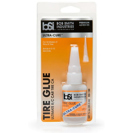 BSI-130 Ultra-Cure Tire Glue, Clear, Ultimate r/c car tire glue By Bob Smith Industries Ship from
