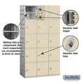 thumbnail image 4 of Plastic Locker - Five Tier - 3 Wide - 73 Inches High - 18 Inches Deep - Tan - Unassembled, 4 of 4