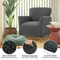 thumbnail image 3 of Zrodlmo 1-Piece Stretch Sofa Cover Armchair Slipcover Non Slip Couch Cover Furniture Protector, Gray, 3 of 10