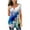 Blue, variant on Henley Womens Tops Plus Size Short Sleeve Tunic Floral Trendy Holiday Green Blouses Tops for Ladies