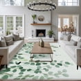 thumbnail image 3 of 5'x7' Area Rugs, Sage Green Eucalyptus Leaf Indoor Outdoor Area Rug for Living Room Bedroom, Spring Leaves Botanical Washable Bathroom Rugs Kitchen Floor Carpet Mats Home Decor Aesthetic, 3 of 8