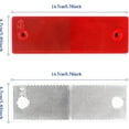 thumbnail image 3 of Truck Reflectors, 20pcs Reflector Reflective Tape Car Reflector Pendant White Red Rear Reflector Cat Eyes Side Reflectors Safety Warning Sticker (15, 3 of 5