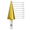 thumbnail image 3 of 3 Unids / Set Brocas De Cono De Acero De Alta Velocidad Con Vástago Hexagonal, Cortador De Abody 3 piezas, 3 of 7