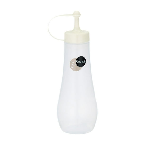 Botella exprimible para condimentos, ligera, para ketchup, dispensador de salsa vacío 360 ml