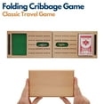 thumbnail image 4 of WE Games Solid Wood 2 Track Travel Cribbage Set, Cards & Metal Pegs, 4 of 11