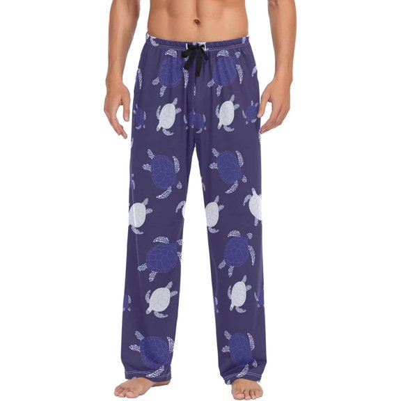 GZHJMY Sea Turtle Pajama Pants for Men, Lounge Pants Lightweight Men Pajama Bottoms with Drawstring Pockets, Christmas New Year Birthday Gifts, XX-Large