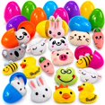 thumbnail image 1 of Huevos de Pascua prellenados Stargo con mini peluches, paquete de 36, 1 of 6