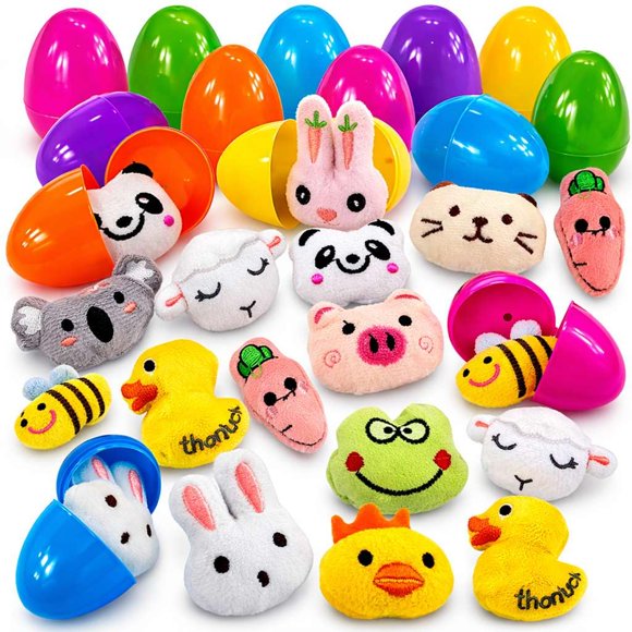 Huevos de Pascua prellenados Stargo con mini peluches, paquete de 36