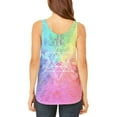 thumbnail image 2 of Tetrahedron Star Sacred Geometry Juniors Flowy Side Slit Tank Top Multi MD, 2 of 2