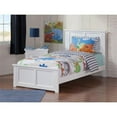 thumbnail image 3 of Pemberly Row Madison Twin XL Wood Foundation Bed w/ Matching Footboard in White, 3 of 5