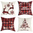 thumbnail image 1 of Fundas de almohada navideñas de 18x18, granja decorativa al aire libre, 1 of 5