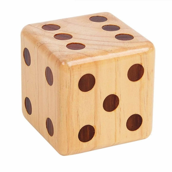 Wooden Board Game Dice Set for Outdoor Games Picnics Barbecue Parties 7 cm x 7 cm x 7 cm