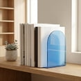 thumbnail image 5 of Unique Bargains 2Pcs Clear Acrylic Modern Non-Skid Bookends Qingchun Blue 4.7*3.9*6.1inch, 5 of 5