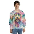 thumbnail image 4 of Hippie Goldendoodle Portrait Watercolor Tie-Dye Vintage Styles All Over Print 3D Sweatshirt Unisex Merch Doodle Dog Lover Gifts Idea - 00014, 4 of 6