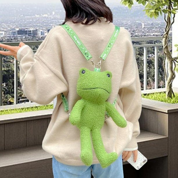 BELOVING Plush Frog Backpack Rucksack Fashion Travel Backpack for Boys Adults Student Walmart