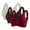 Wine, variant on Fengactive 3PC Women's Wireless Bras Push Up Bra Seamless Ribbed Cozy Full Coverage Adjustable Straps Everyday Bra
