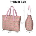 thumbnail image 3 of Tote Bag for Women - Pink Christmas Tree Pattern Shoulder Bag - Large Utility Work Duffle Bag with Zipper Handbag for Travel, Work, Sprots, 3 of 5