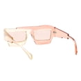 thumbnail image 3 of Unisex Fashion Sunglasses Unique Asymmetric Rectangular Shape UV400 Peach, 3 of 4
