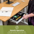 thumbnail image 6 of Uprite Ergo Under Desk Pen & Pencil Drawer for Height Adjustable Desks (White), 6 of 7