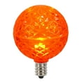 thumbnail image 2 of Vickerman XLEDG58 G50 Faceted E12 0.38 watt LED Replacement Bulbs with Orange Lights -Case of  10, 2 of 2