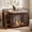 Black+Walnut, variant on Advwin Loft Style Dog Crate Furniture with Stairs & Storage Shelves, Heavy Duty Wooden Indoor Dog Kennel with Wheels, Lockable Door, Detachable Pet Bunk Bed with Guardrails, Black+Walnut