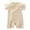 Beige, variant on Coerni Summer Baby Boy Cotton Linen Jumpsuit Short Sleeve Button down Playsuit Leotard Romper One Piece Outfit New Born Bunny Onesie