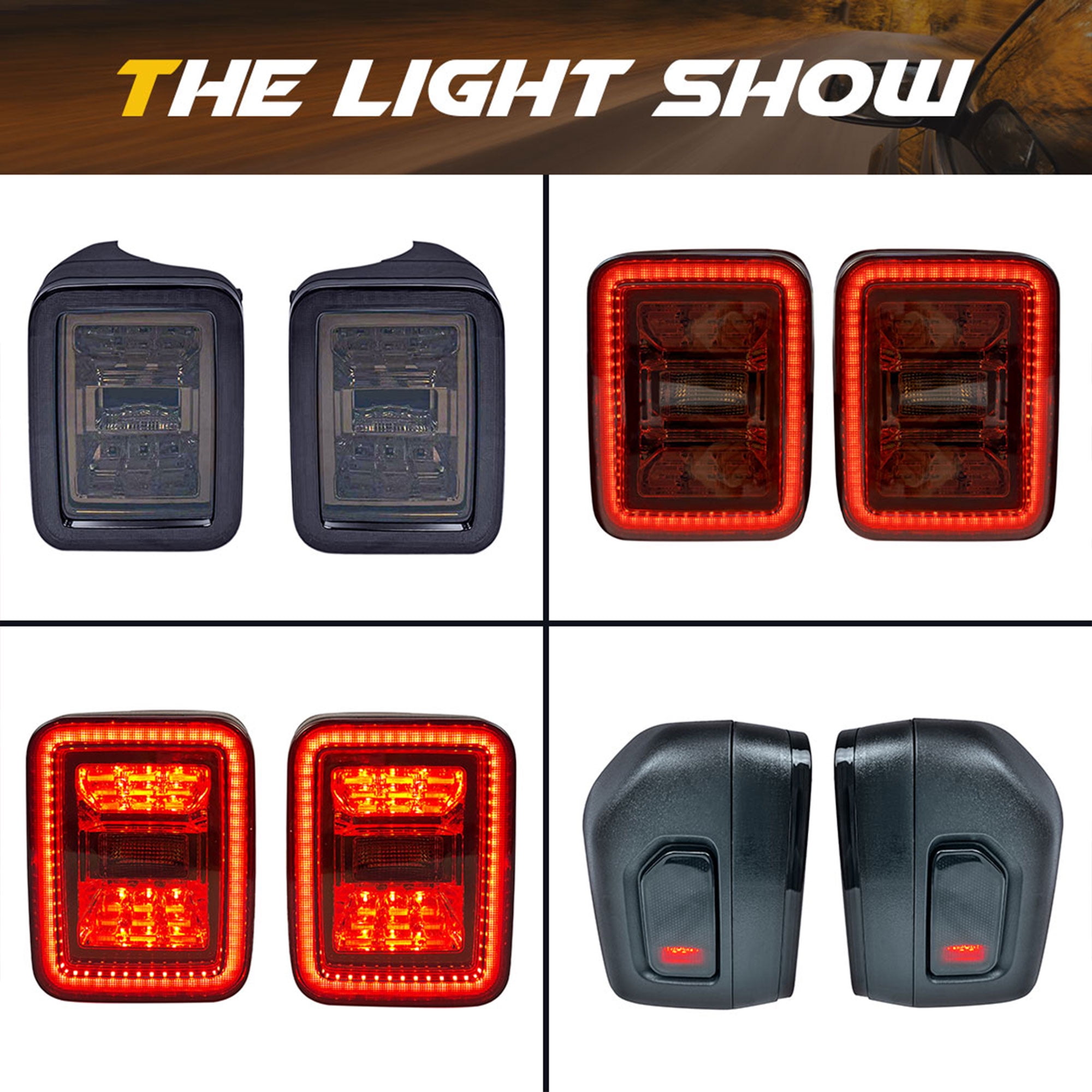 AMERICAN MODIFIED LED Backup Tail Lights for 2020-2023 Jeep Gladiator JT
