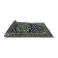 thumbnail image 2 of Ahgly Company Indoor Round Medallion Light Blue Traditional Area Rugs, 4' Round, 2 of 4
