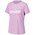 thumbnail image 2 of Women's Levelwear Dylan Larkin Lavender Detroit Red Wings Hockey Fights Cancer Anthem Name & Number T-Shirt, 2 of 3