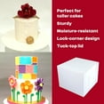 thumbnail image 3 of 10x10x8 Inch White Tall Cake Boxes, One-Piece Bakery Packaging, 6 Count, 3 of 8