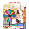 thumbnail image 3 of VEVOR Roue Tournante de 36 Po pour Prix, Roue Tournante à 18 Emplacements avec Support, Roulette de Fortune à Hauteur Réglable avec Effacement à Sec et 2 Marqueurs, 6 Couleurs, Assemblage Facile, pour Fête Pub Salon Carnaval, 3 of 9