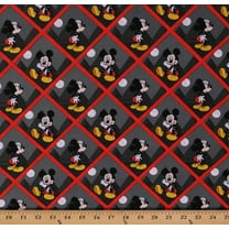 Cotton Mickey Mouse Mickey Tile Disney Cartoon Characters Kids Cotton Fabric Print by the Yard (69072-1100715)
