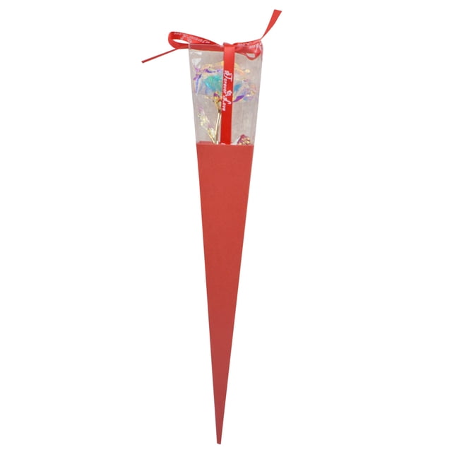 Boîte de Torche Cadeau de la Saint-Valentin avec Roses en Feuille d'Or a (Modèle : Boîte Rouge) - Qyaukm Boîte de Torche Cadeau de la Saint-Valentin Fleur de Rose en Feuille d'Or Cadeau Créatif, 1Xtorch Box Rose