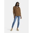 thumbnail image 2 of Time and Tru Women's Half Zip Fleece Sweatshirt, Sizes XS-XXXL, 2 of 5