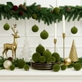 thumbnail image 3 of THE BRIVE 36PCS Flocked Velvet Christmas Ball Ornaments - Shatterproof Decor for Tree, Holiday & Home Decorations Green, 3 of 7